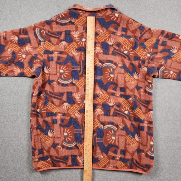 Patagonia Synchilla Fleece Jacket XL Brown Pink Canyon Block Big Sisu Pullover - Picture 9 of 12